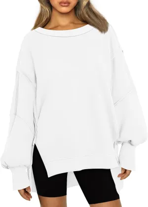 Trendy Queen Womens Oversized Sweatshirts Hoodies Crewneck Shirts Fall Outfits Teen Girls Y2k Winter Clothes