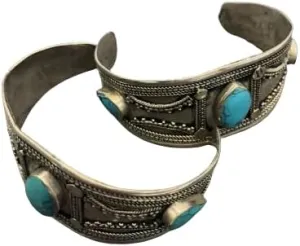 Tribal Vintage Stones Slim Bracelet, Boho Bracelet, Kuchi Handmade, Tribal Jewelry, Old, Vintage Costume Jewelry