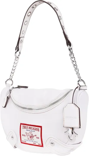 True Religion Hobo, Women's Shoulder Bag with Grommet Chain Strap
