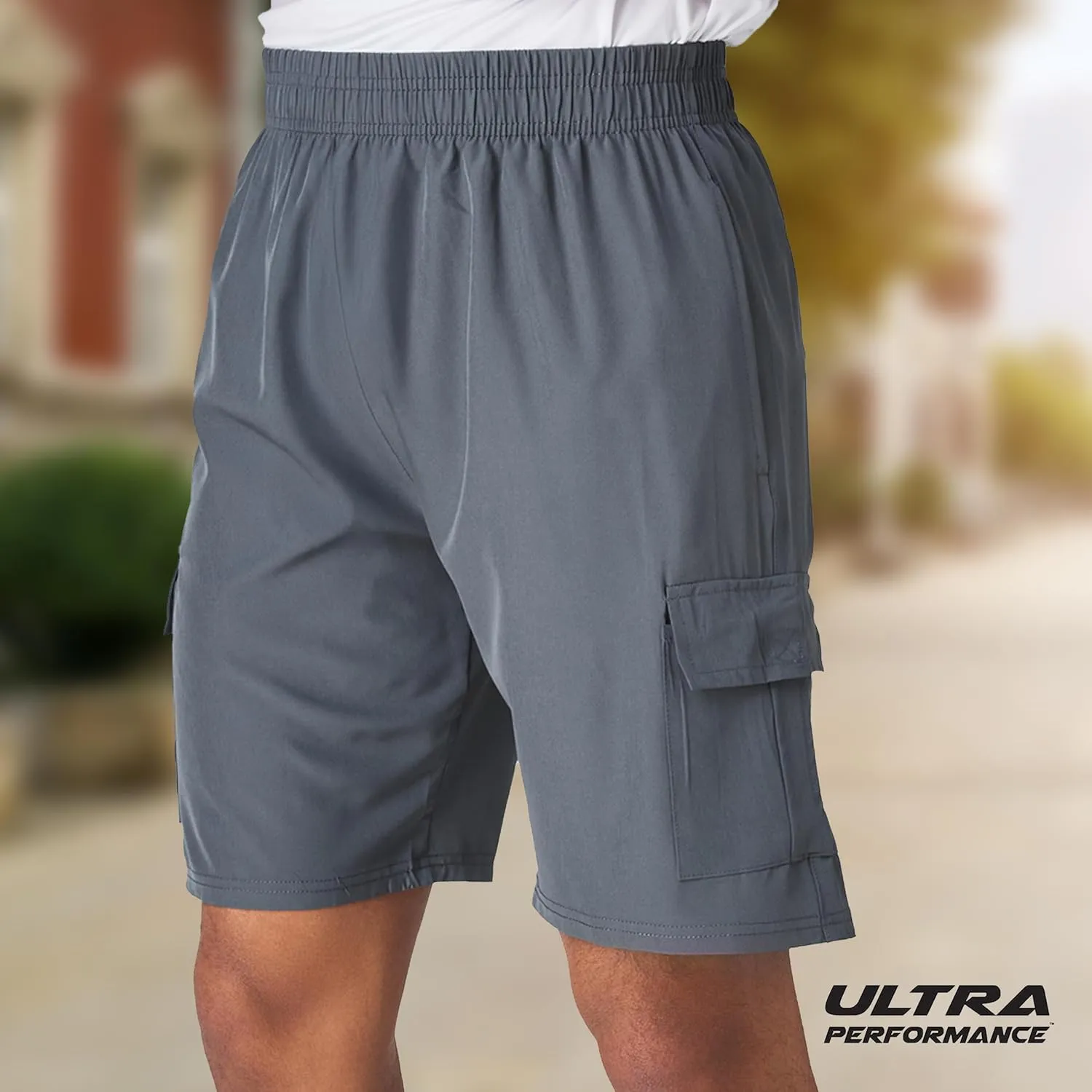 Ultra Performance Men's Nylon Cargo Short's- 2 Pack Mens Golf & Hiking Stretch Shorts with Pockets Quick Dry Short for Men