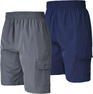 Ultra Performance Men's Nylon Cargo Short's- 2 Pack Mens Golf & Hiking Stretch Shorts with Pockets Quick Dry Short for Men
