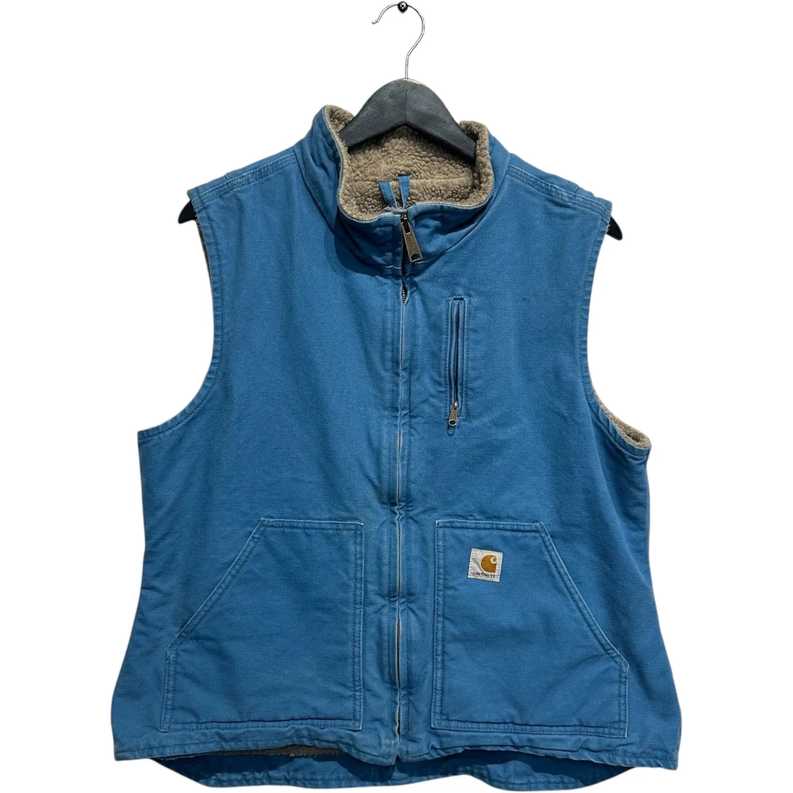 Vintage Youth Carhartt Denim Full Zip Lined Vest