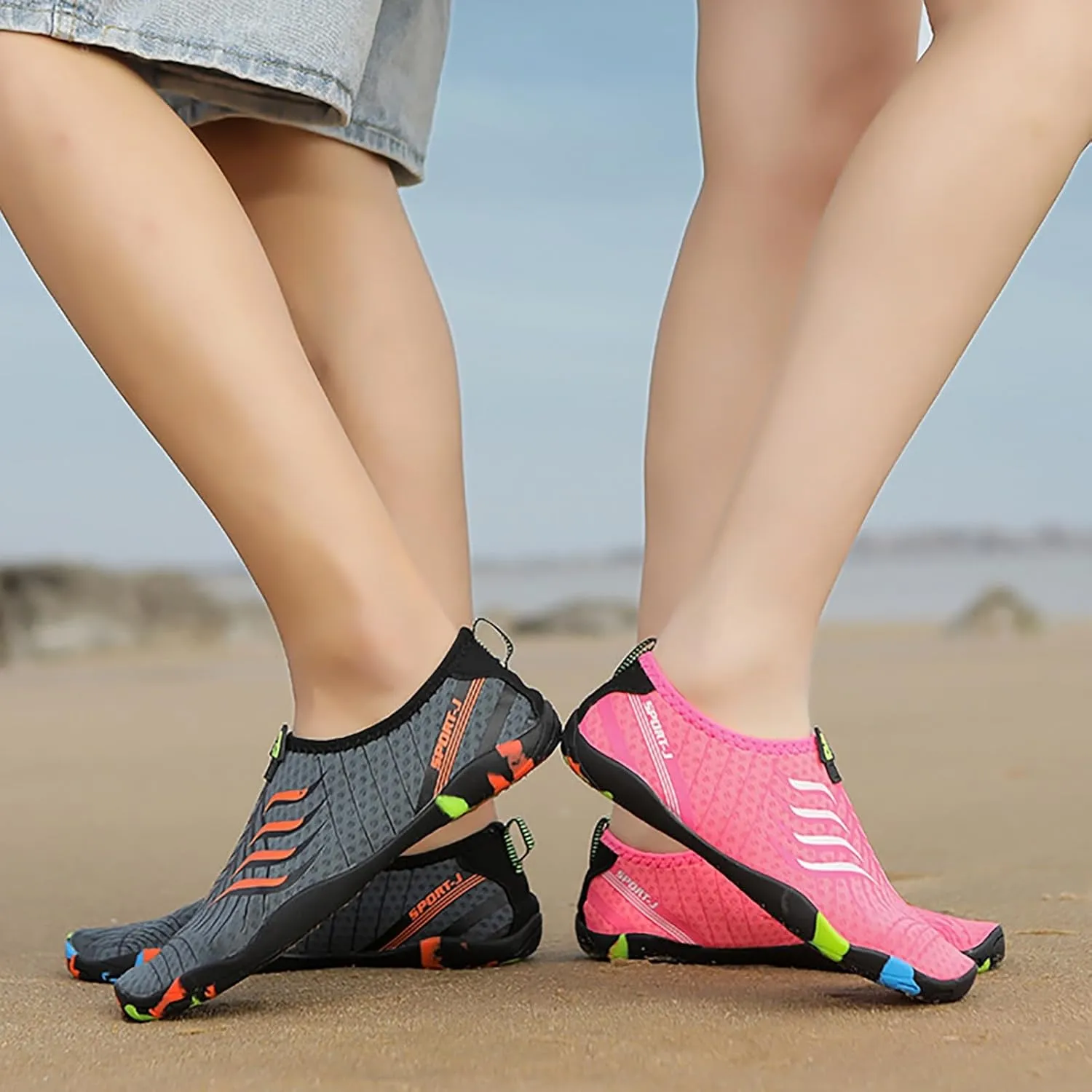Water Shoes Men Wide Toe Breathable Barefoot Shoes Women Hiking for Boating Fishing Diving Surfing