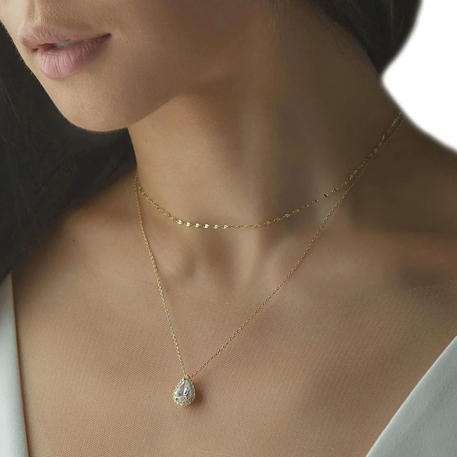 Wedding Multi-layered Rhinestone Back Chain Necklace Layered Bridal Crystal Back Chain Jewelry Festival Rave Rhinestone Backdrop Jewelry Dress Shoulder Body Chain Jewelry for Women