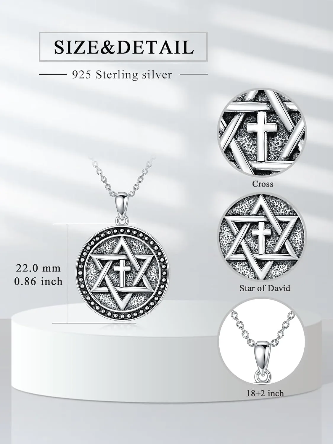 Wiccan Jewelry Sterling Silver Irish Jewelry Witches Knot/Pentagram/Scottish Thistle/Star of David/Eye of Horus/Raven Witch Protection Pendant Viking Jewelry Gifts for Women