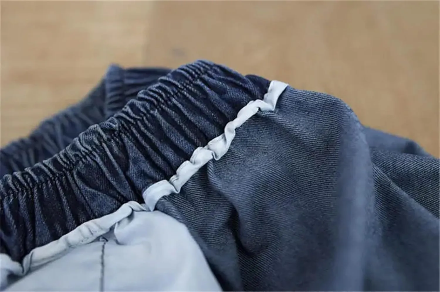 Women Artistic Embriodered Jeans Skirt Summer Loose Slim Soft Elastic Waist Midi Denim Skirt