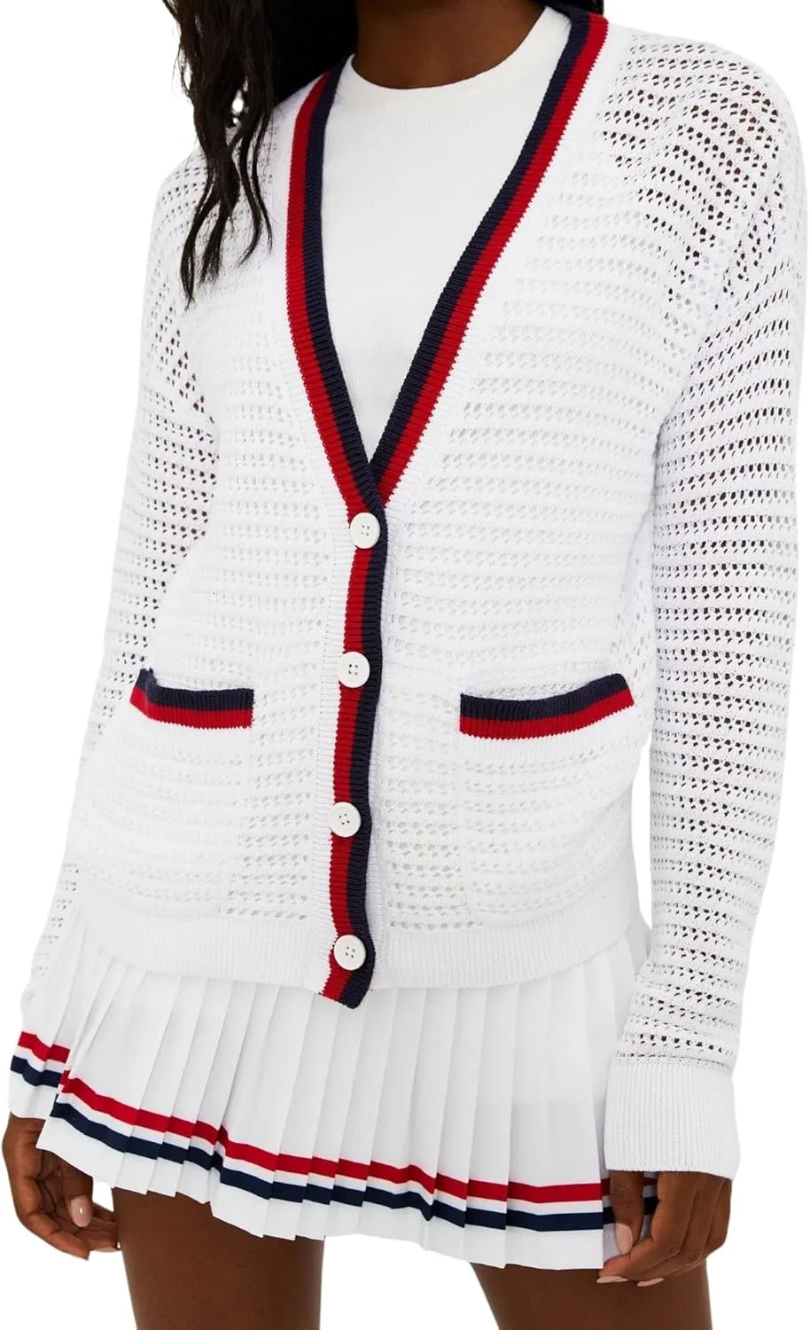 Women Crochet Lightweight Cardigan Cover Up Open Front Long Sleeve Summer Cardigans