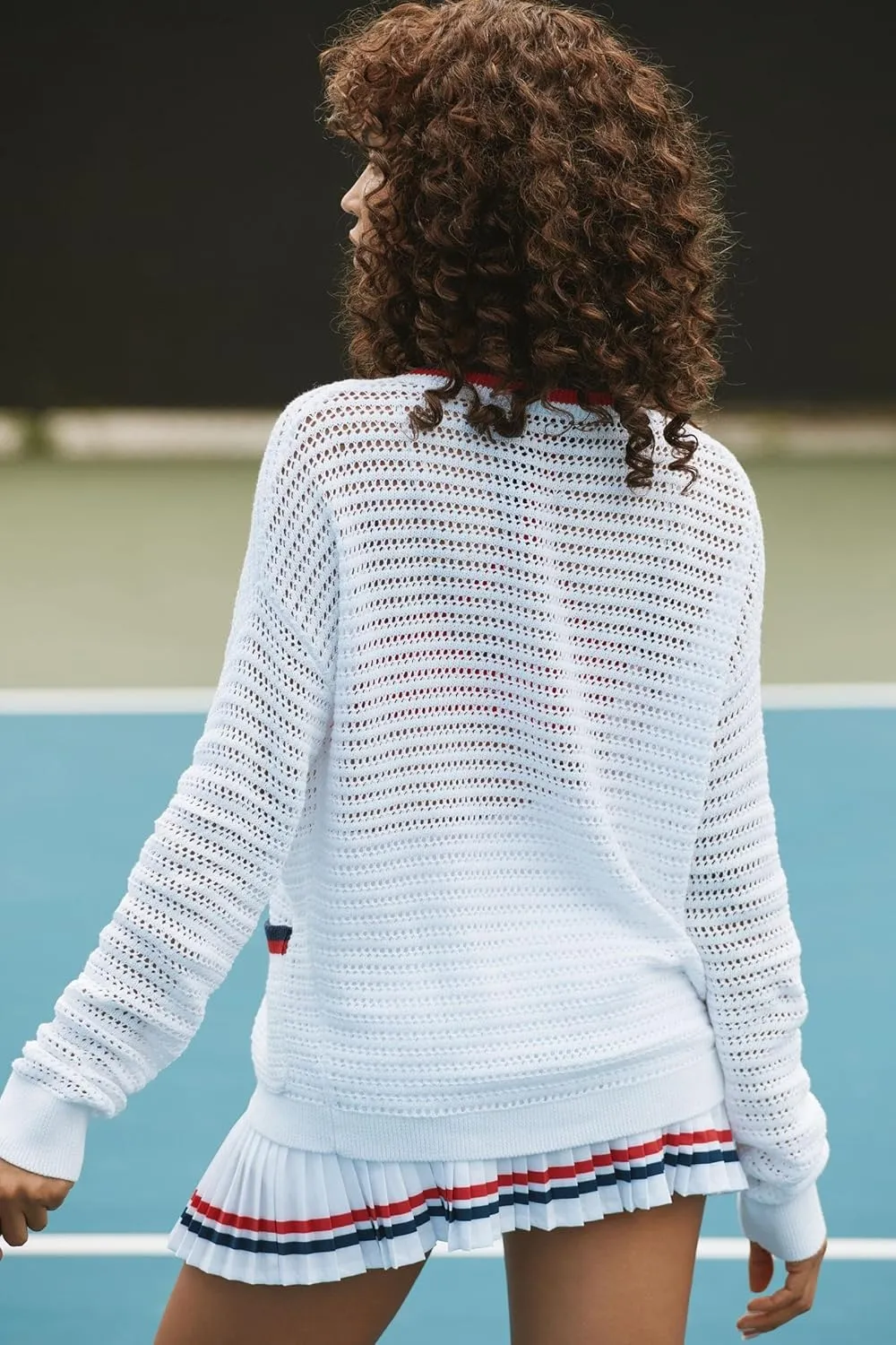 Women Crochet Lightweight Cardigan Cover Up Open Front Long Sleeve Summer Cardigans