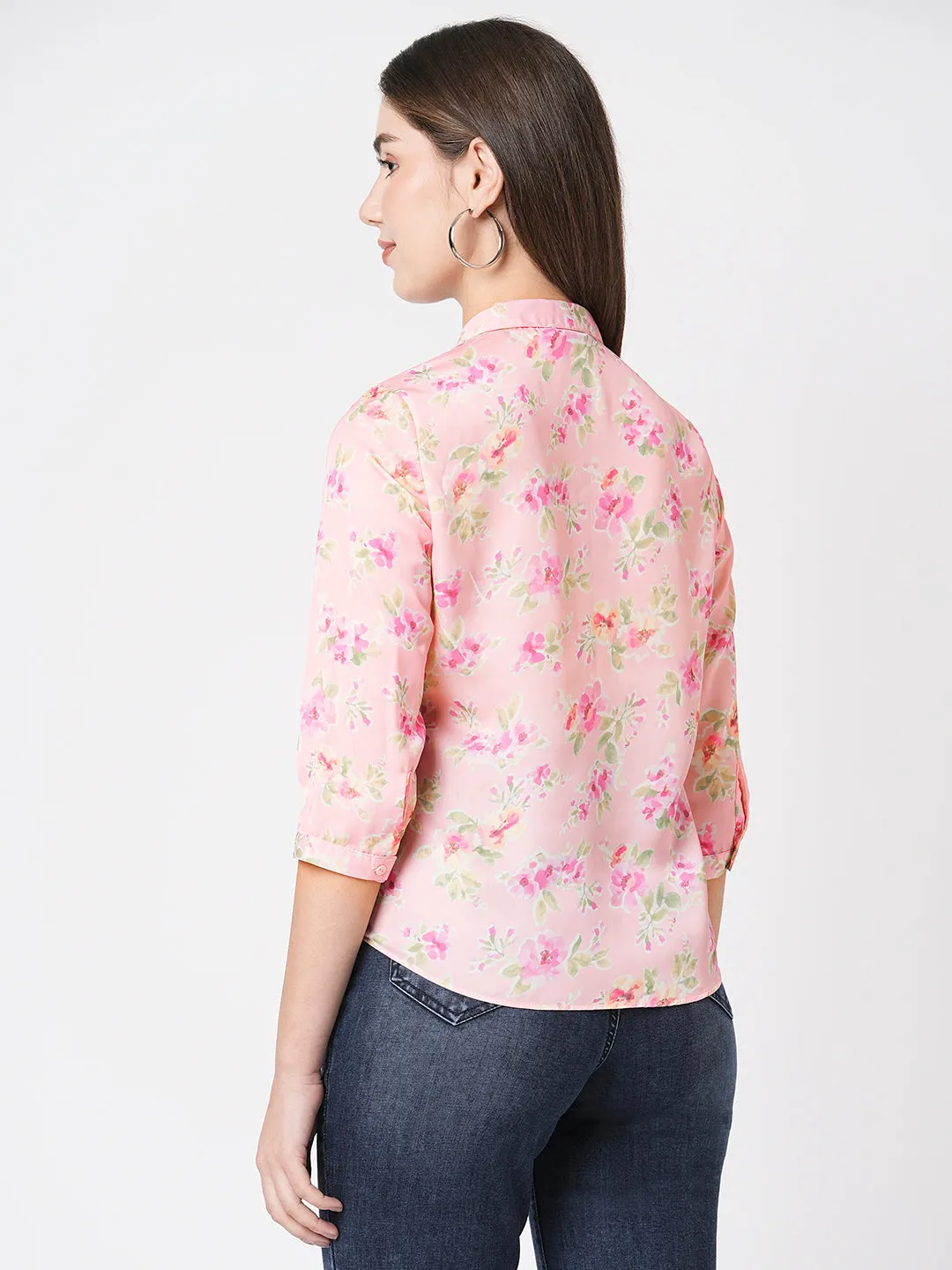 Women Floral Printed Slim Fit Shirt