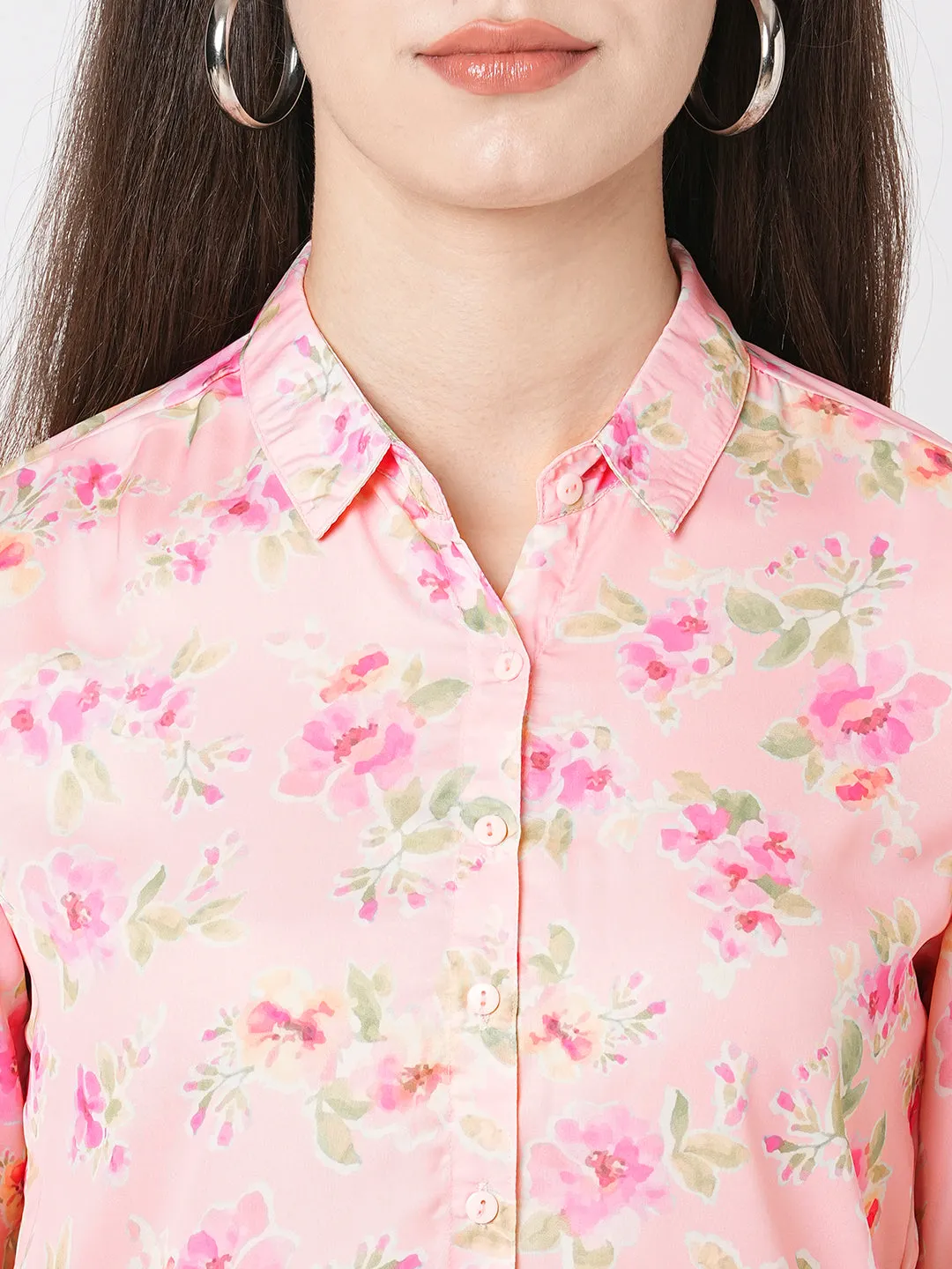 Women Floral Printed Slim Fit Shirt