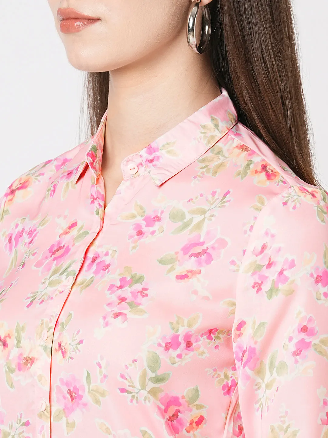 Women Floral Printed Slim Fit Shirt