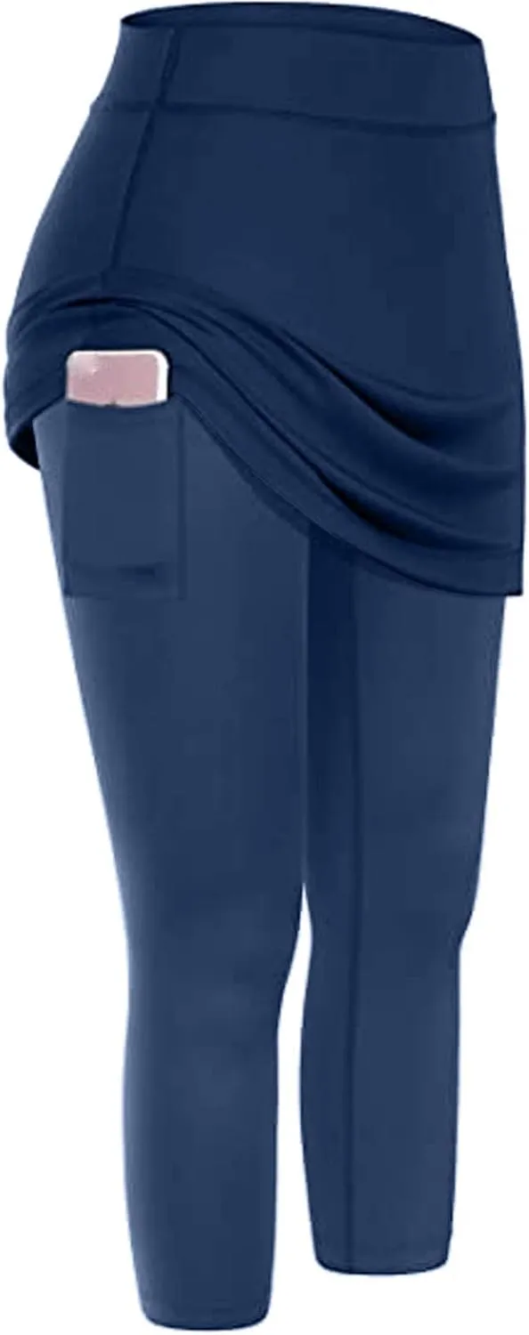 Women Sports Legging Skirts 2025 Trendy Beach Playing Tennis Yoga Sweatpant High Waisted Elastic Slim Fit Casual Pant