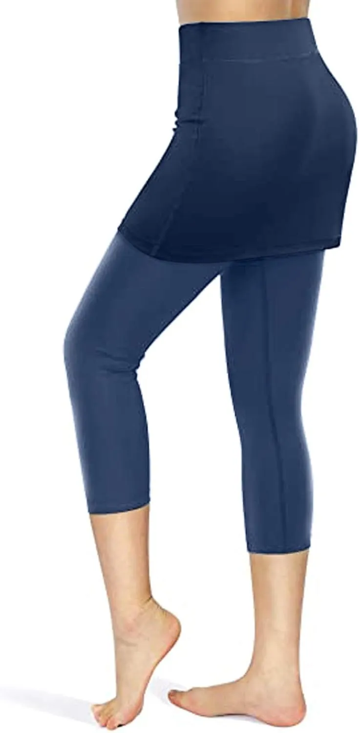 Women Sports Legging Skirts 2025 Trendy Beach Playing Tennis Yoga Sweatpant High Waisted Elastic Slim Fit Casual Pant