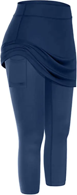 Women Sports Legging Skirts 2025 Trendy Beach Playing Tennis Yoga Sweatpant High Waisted Elastic Slim Fit Casual Pant