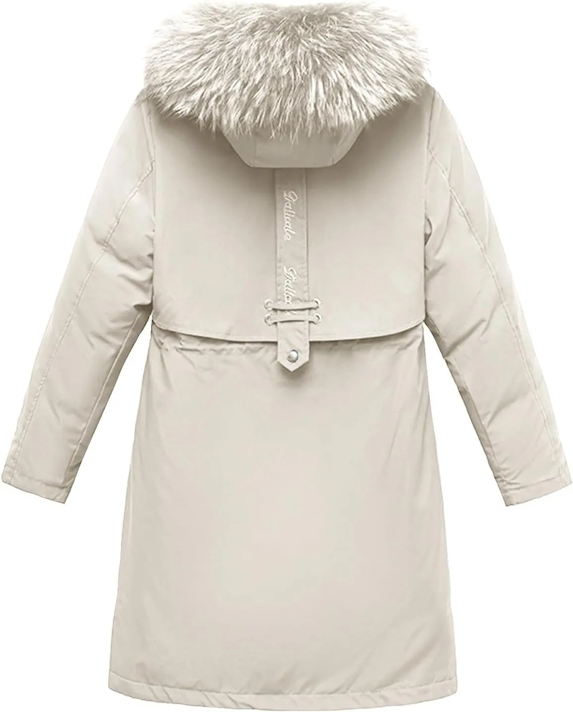Women Winter Coats Solid Thicken Fleece Cotton Jackets Zipper Long Sleeve Down Coats with Pockets Outerwear