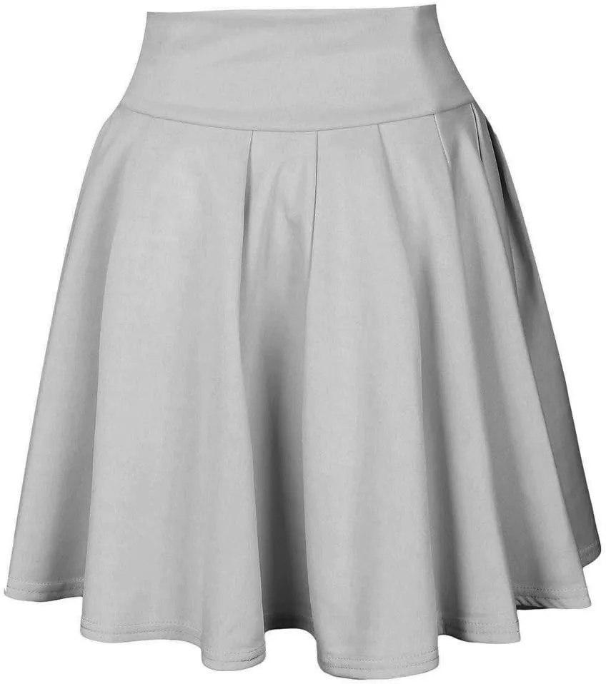 Women's A Line Midi Skirts Ruffle Solid Party Cocktail Mini Skirt Ladies Summer Skirt Pleated Skirts for Party