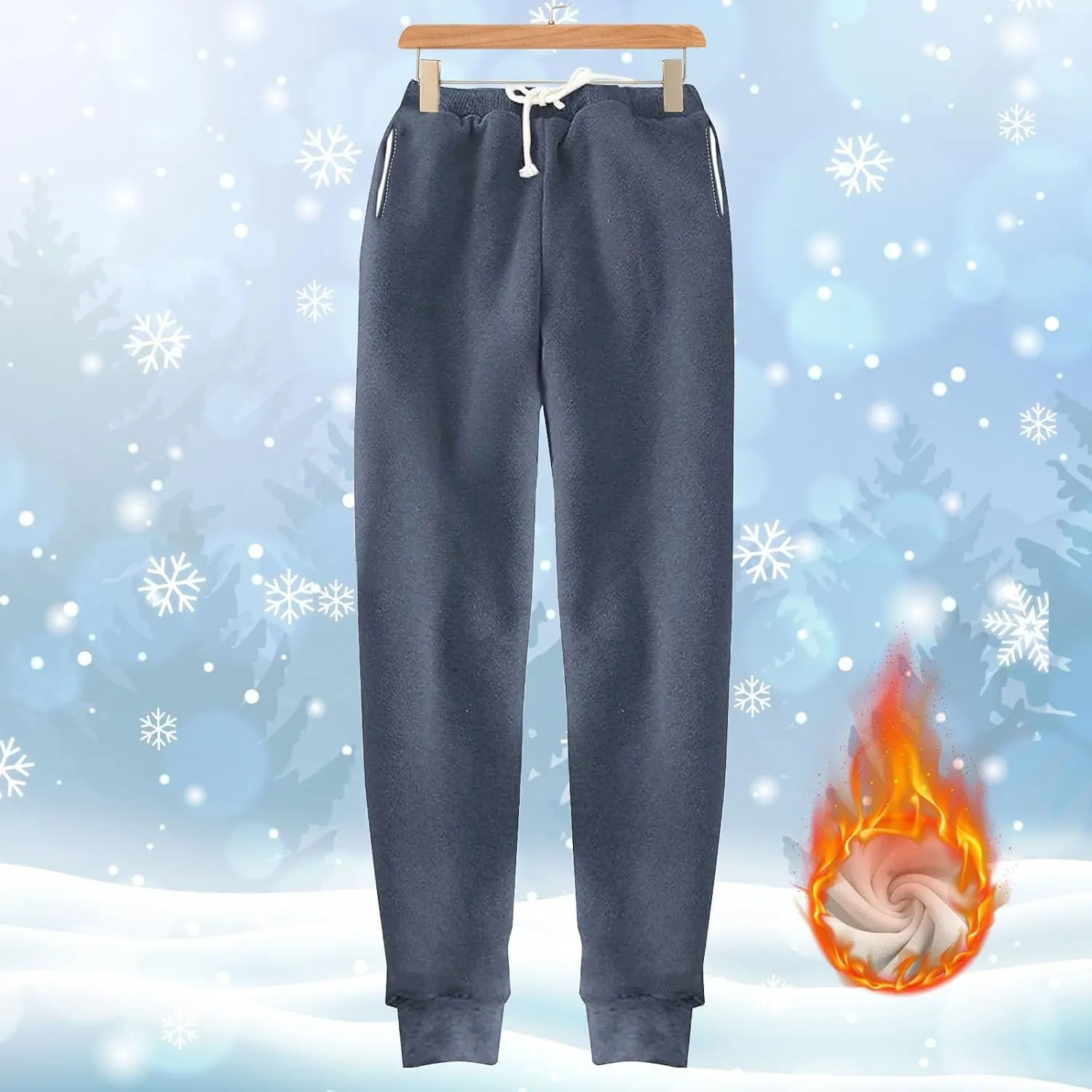 Womens High Waisted Sweatpants Trendy Straight Cuffed Leg Jogger Sport Pant Running Workout Drawstring Casual Trouser