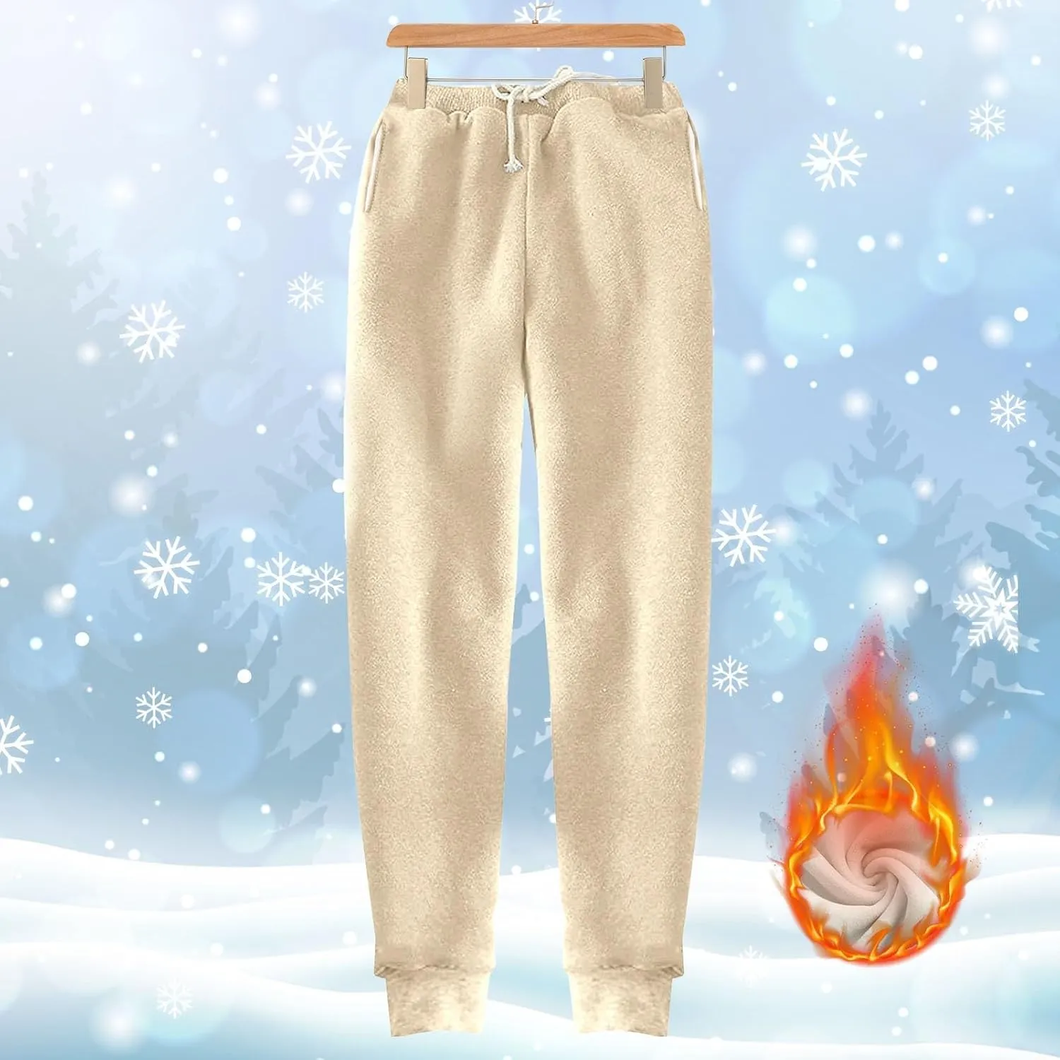 Womens High Waisted Sweatpants Trendy Straight Cuffed Leg Jogger Sport Pant Running Workout Drawstring Casual Trouser