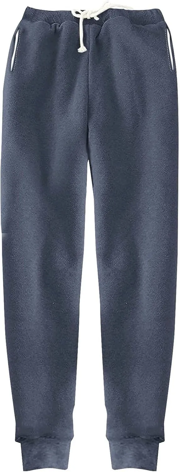 Womens High Waisted Sweatpants Trendy Straight Cuffed Leg Jogger Sport Pant Running Workout Drawstring Casual Trouser