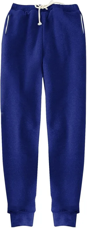 Womens High Waisted Sweatpants Trendy Straight Cuffed Leg Jogger Sport Pant Running Workout Drawstring Casual Trouser