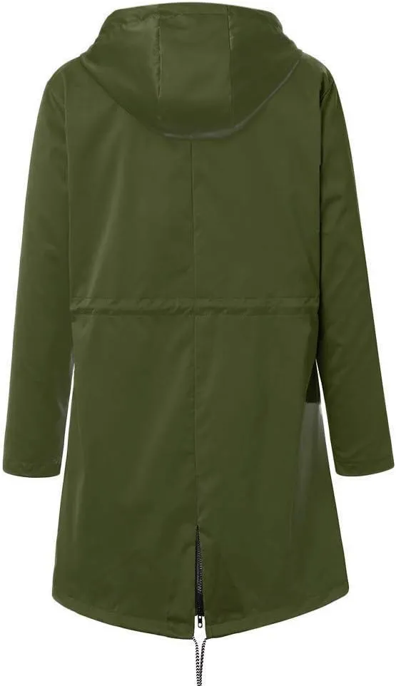 Womens Raincoats Waterproof with Hood Rain Jacket Women Long Hooded Trench Coats Outdoor Lined Windbreaker