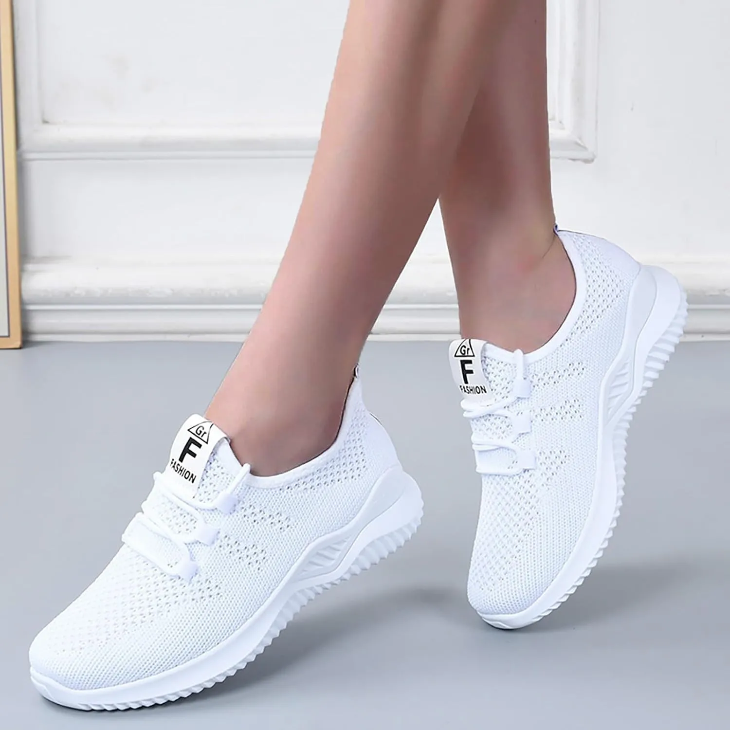 Women's Slip On Walking Shoes Lightweight Breathable Walking Sneakers Non-Slip Tennis Gym Workout Athletic Shoes Wide Toe Wide Width Sneakers Air Cushion Road Running Shoe Comfort Work Sneaker