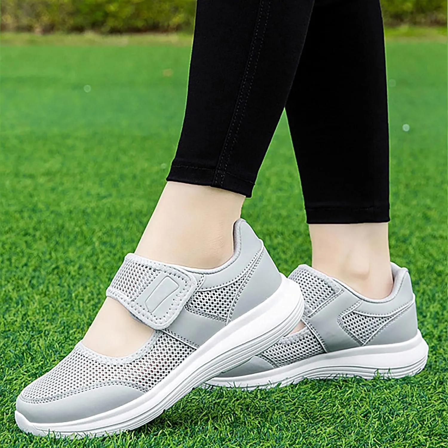 Women's Soft Orthopedic Shoes Breathable Woven Go Walking Slip On Foam Shoes Arch Support Hands Walking Casual Shoes