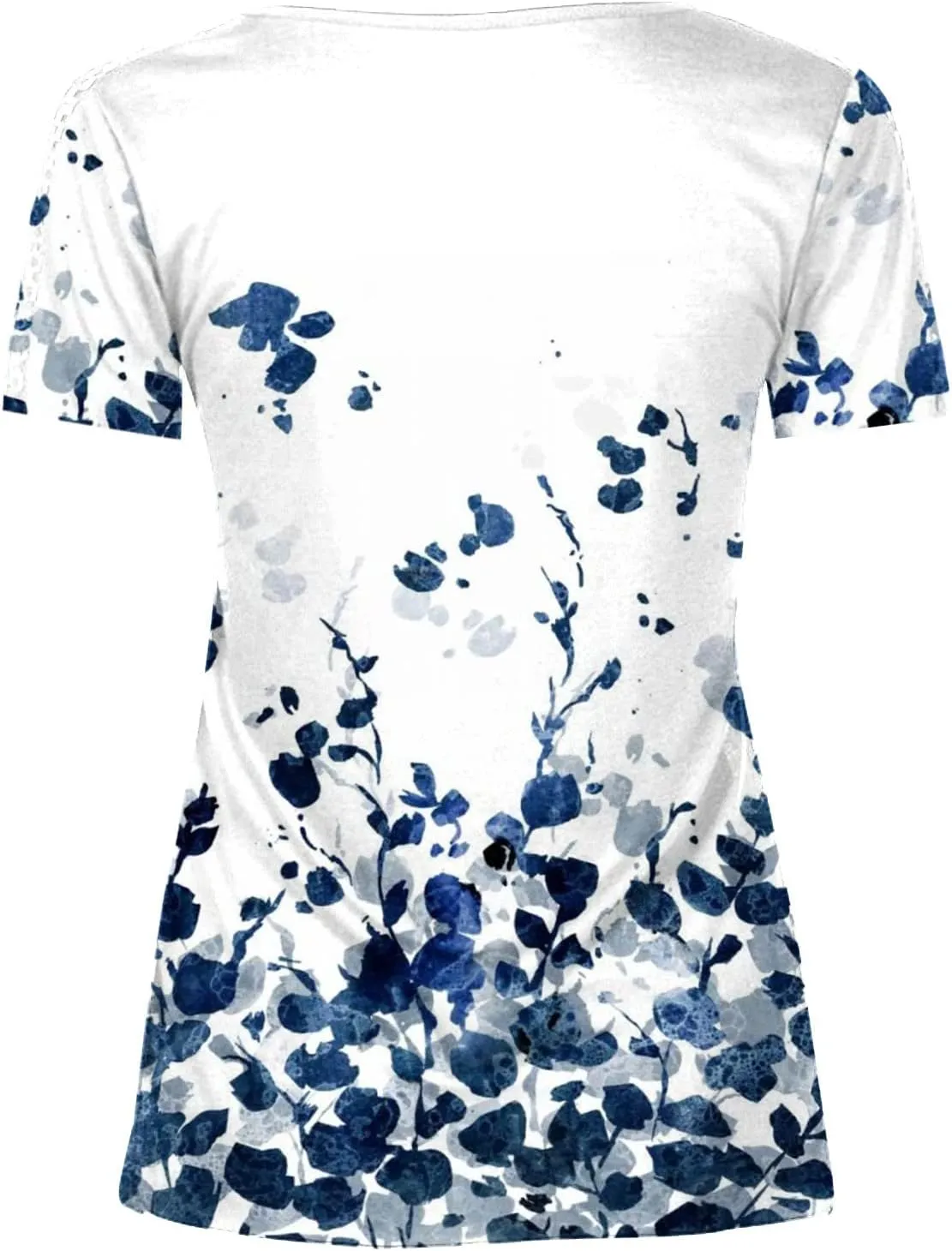 Womens Summer Tops Dressy Casual Short Sleeve V Neck T Shirts Trendy Cute Tees Loose Soft Floral Boho Tunic Blouses
