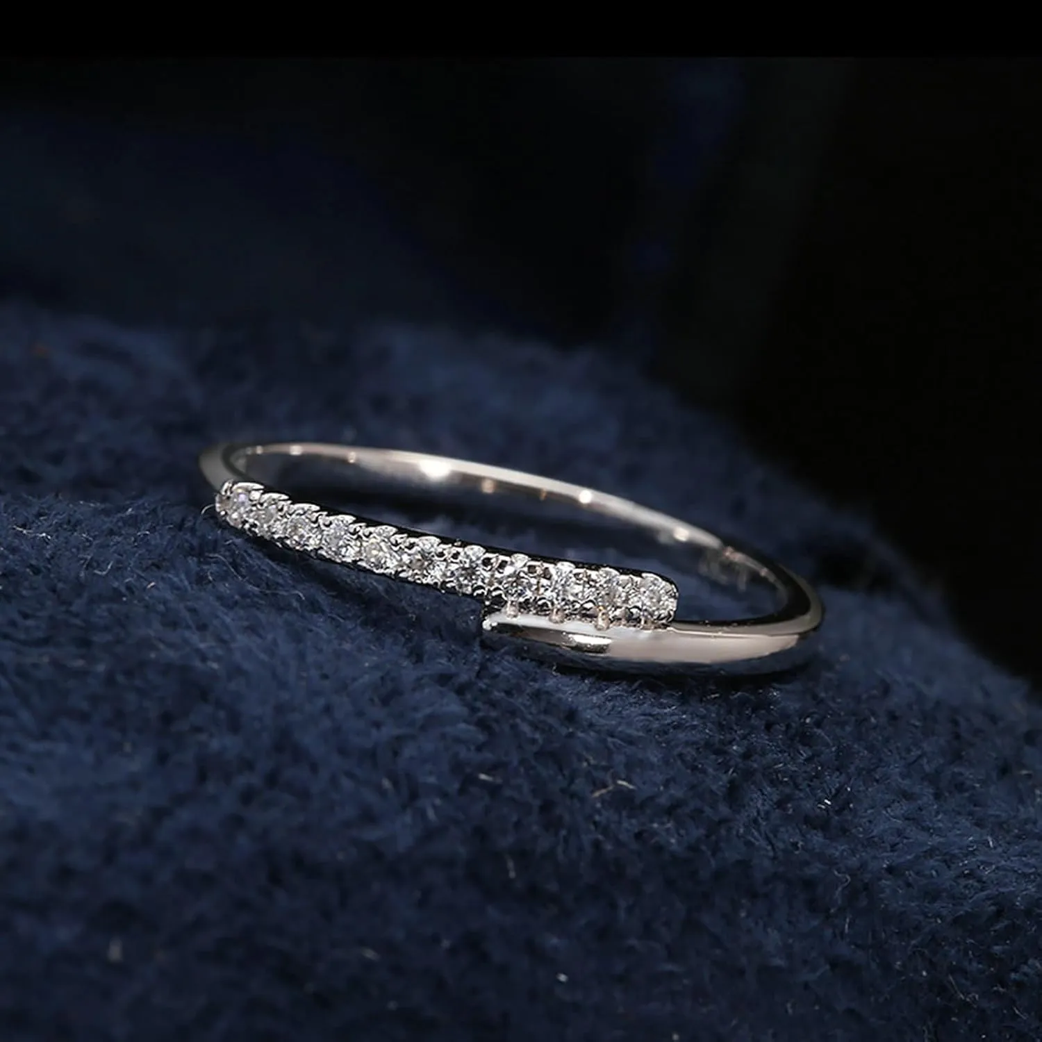 Wycian Ring Jewelry, 18K Ring Gold Diamond Stackable Knuckle for Women bff Auntie Graduation Jewelry
