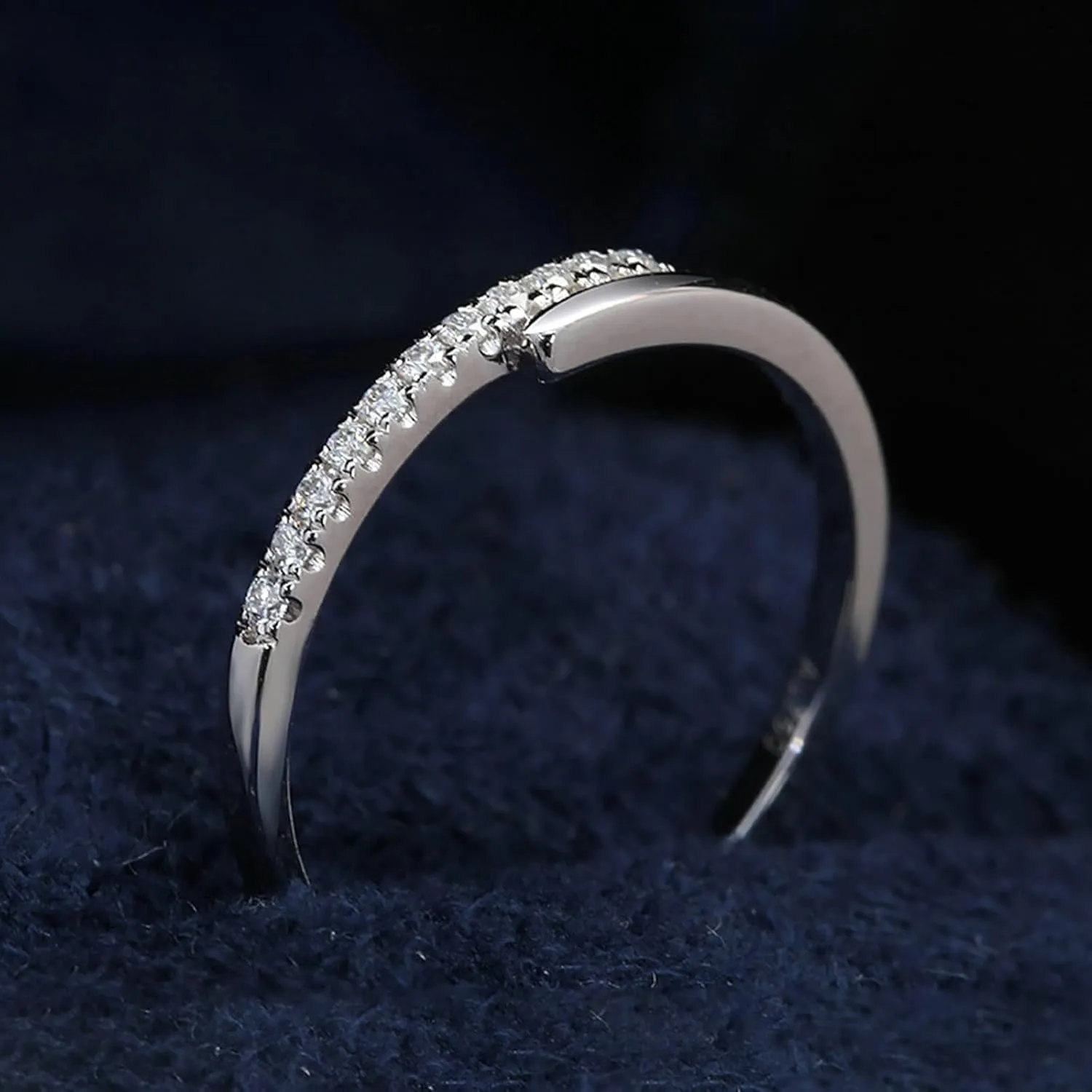Wycian Ring Jewelry, 18K Ring Gold Diamond Stackable Knuckle for Women bff Auntie Graduation Jewelry
