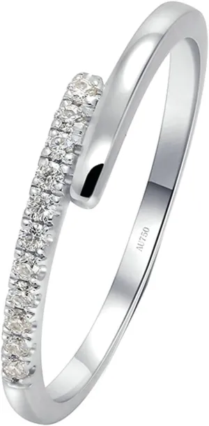 Wycian Ring Jewelry, 18K Ring Gold Diamond Stackable Knuckle for Women bff Auntie Graduation Jewelry
