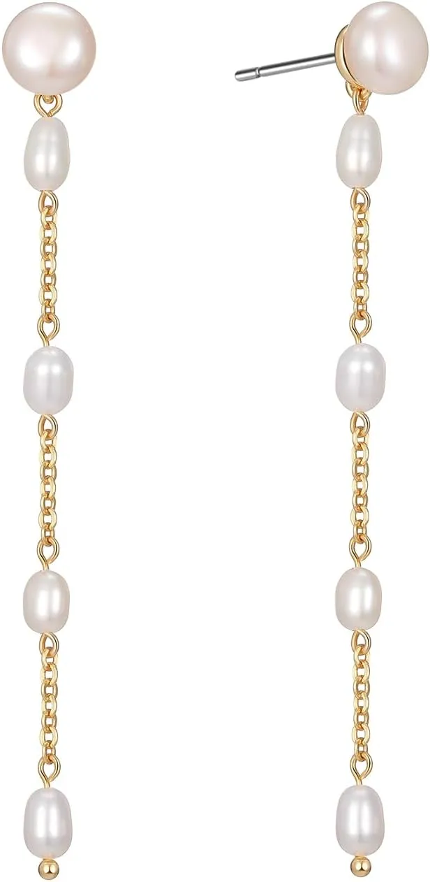 XYJZXY Pearl Earrings for Women Pearl Earrings Dangling Gold Stud Earrings Freshwater pearl earrings Pearl Jewelry