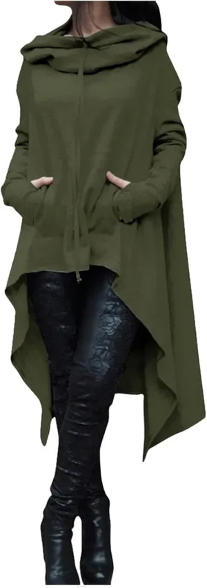 ZWRXW Women Pullover Hoodies Sweatshirt Long Sleeve Oversize Top Shirt Dress