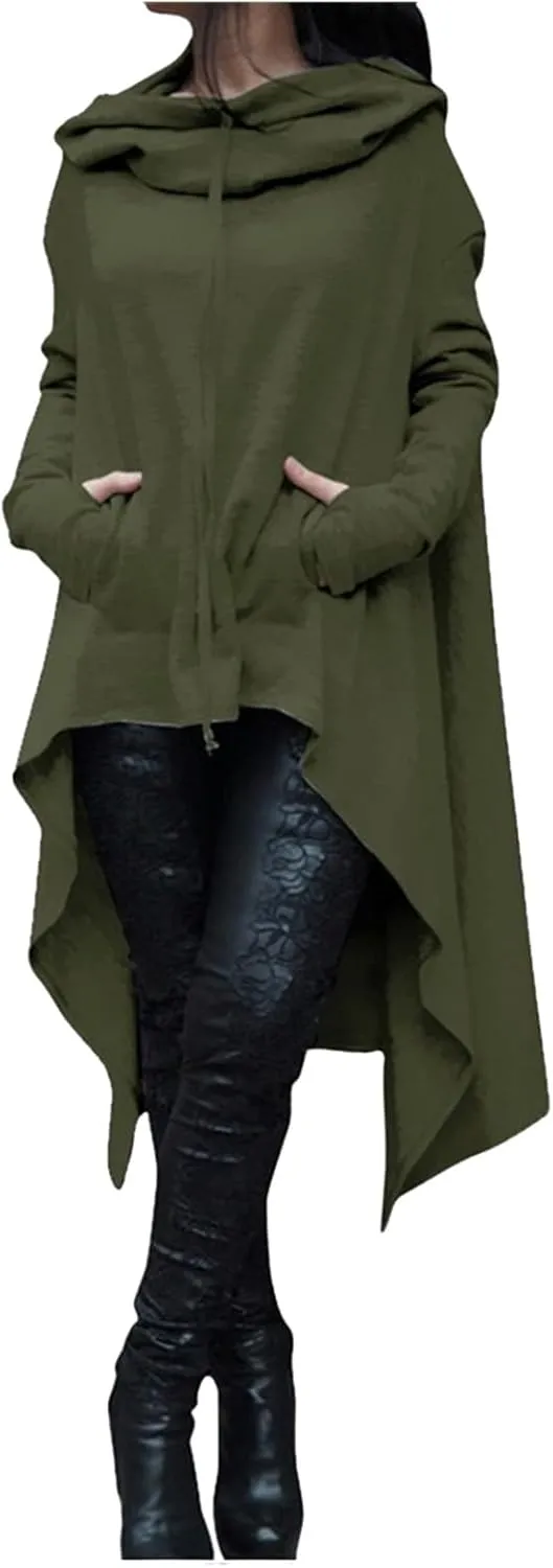 ZWRXW Women Pullover Hoodies Sweatshirt Long Sleeve Oversize Top Shirt Dress